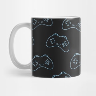 Blue Video game controller pattern Mug